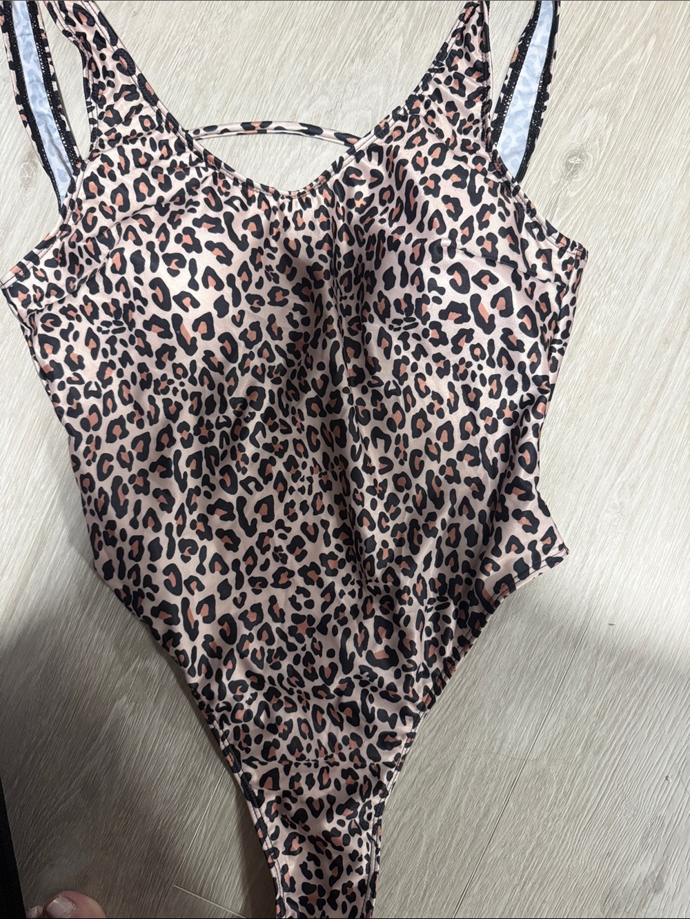 Women’s Leopard Print One-Piece Swimsuit - large